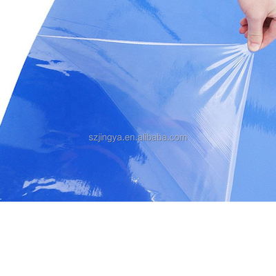 24*36 inch dust proof custom blue color pe film tacky tacky cleanroom use clean room door floor dustproof adhesive mat for industry